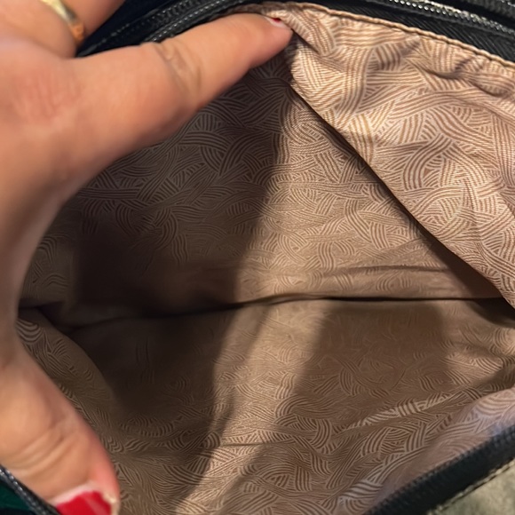 Sakroots Metro Coated Canvas Satchel Black and Cream - Picture 7 of 9